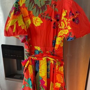 Christopher John Rogers Red Floral Dress